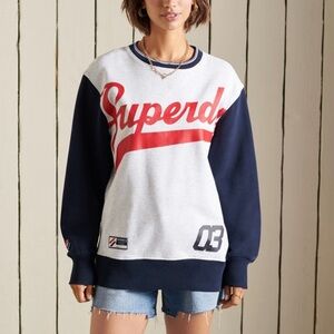 Superdry Strikeout Oversized Crew Sweatshirt Size XL NWOT